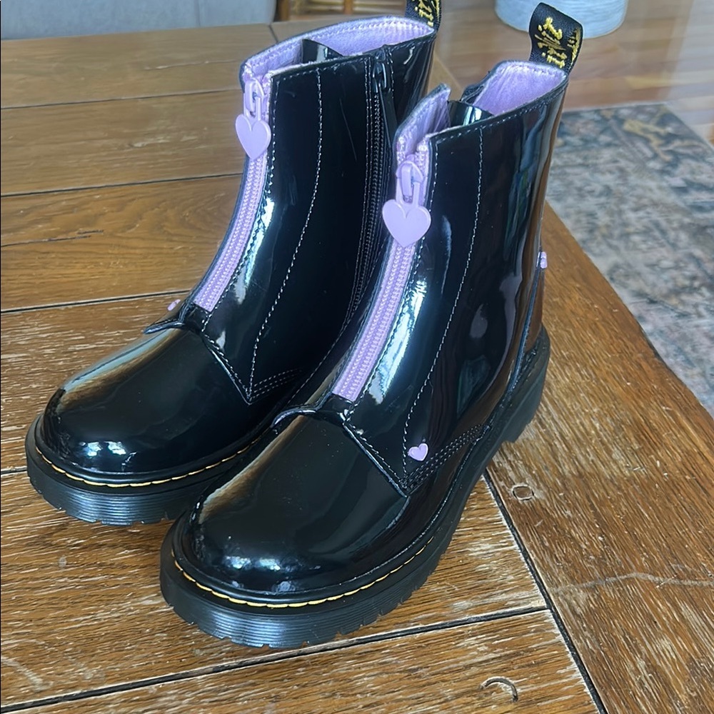 Dr Martens patent Booties